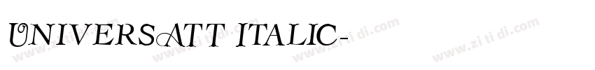 UniversATT Italic字体转换